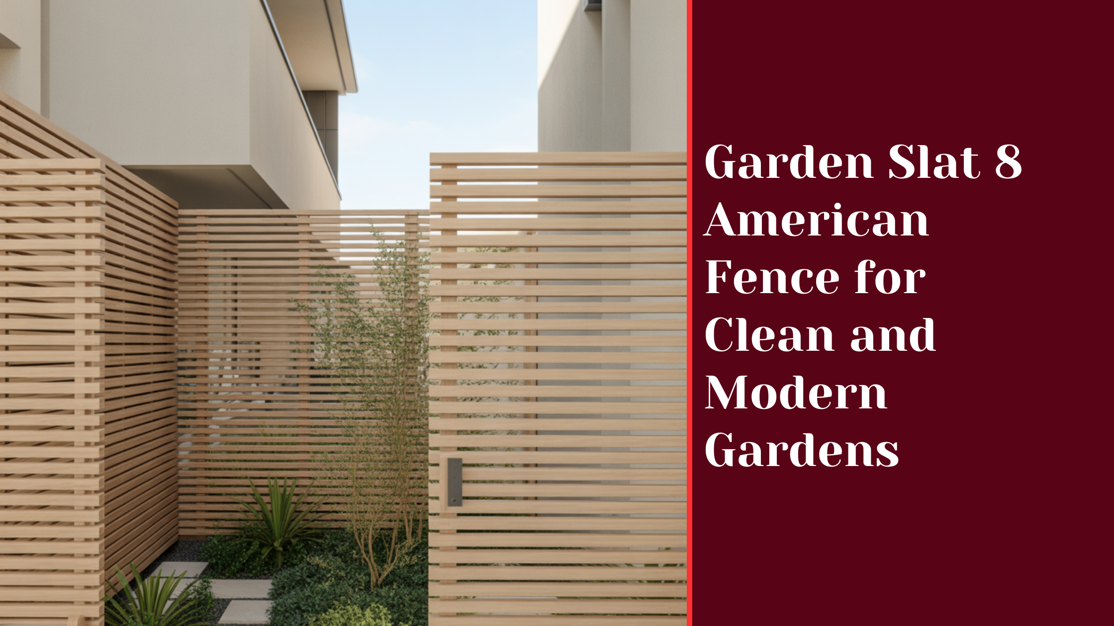 Garden Slat 8 American Fence for Clean and Modern Gardens