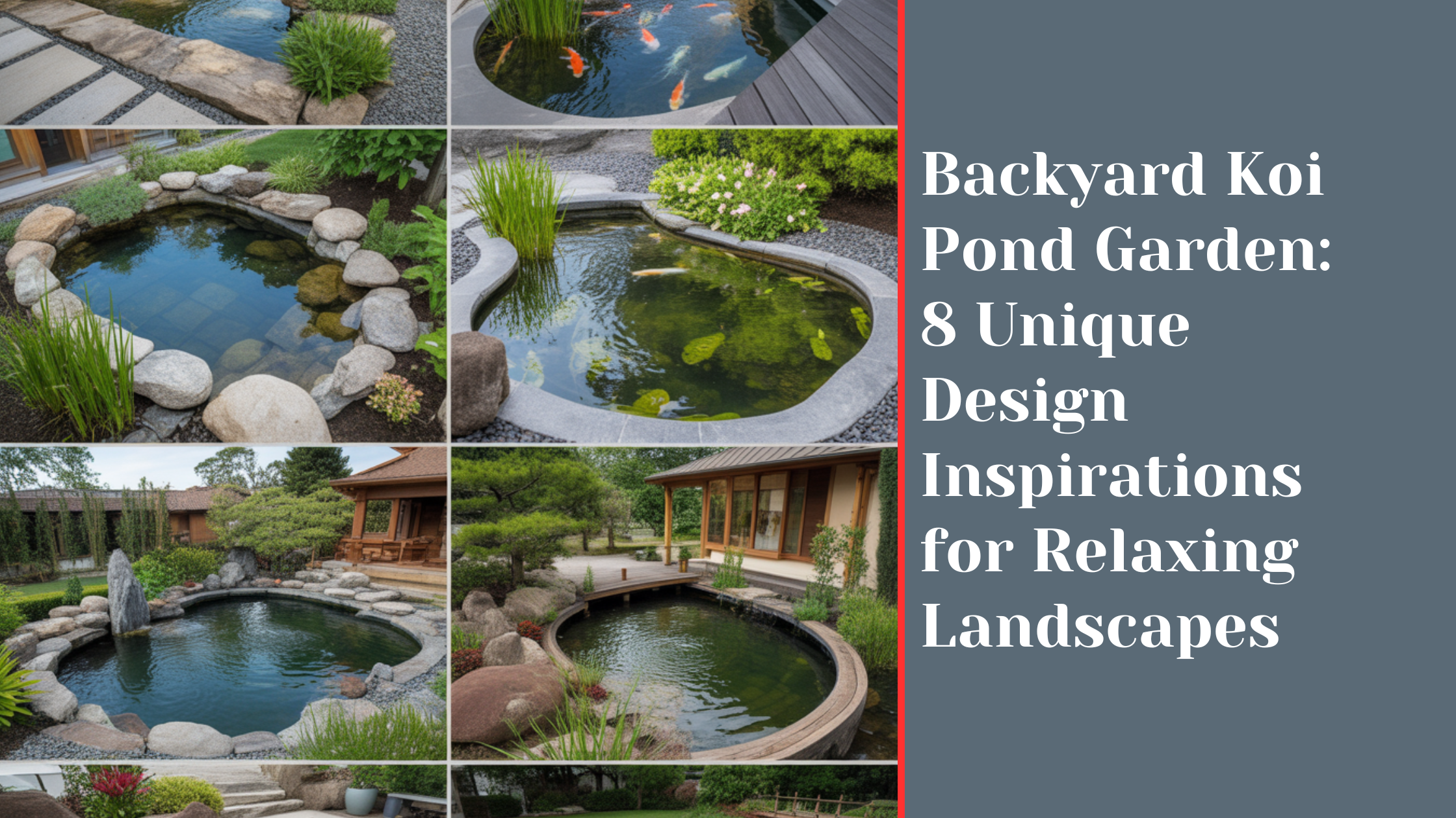 Backyard Koi Pond Garden: 8 Unique Design Inspirations for Relaxing Landscapes