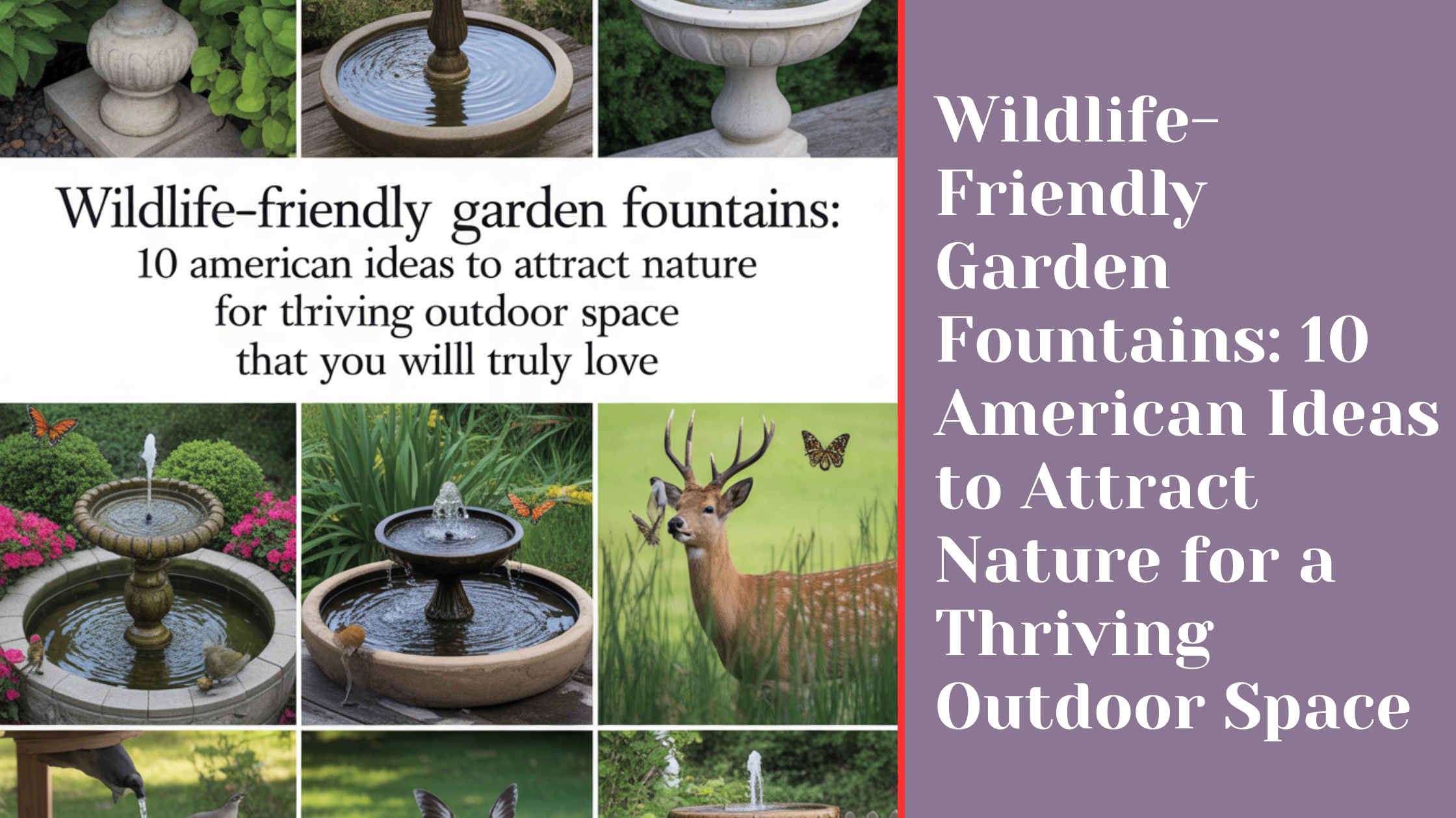 Wildlife-Friendly Garden Fountains: 10 American Ideas to Attract Nature for a Thriving Outdoor Space