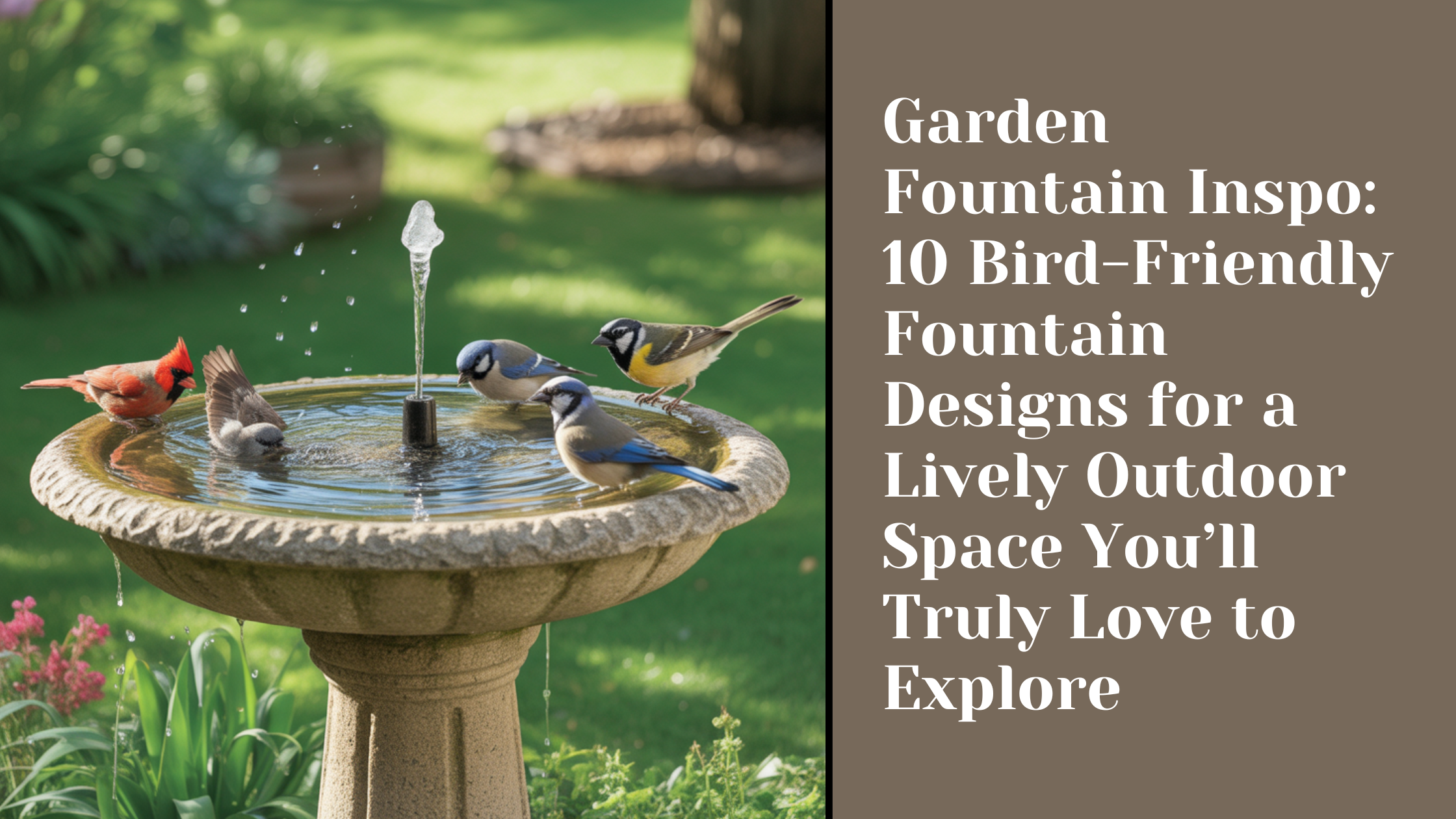 Garden Fountain Inspo: 10 Bird-Friendly Fountain Designs for a Lively Outdoor Space You’ll Truly Love to Explore